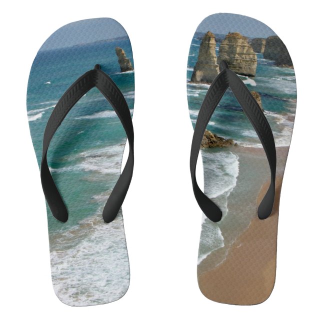 Great Ocean Road, Australia Flip Flops (Footbed)