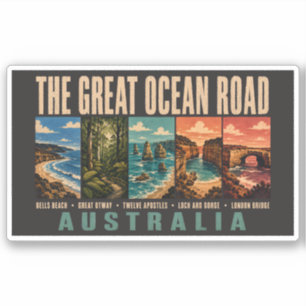 Great Ocean Road Australia Landmarks Illustration