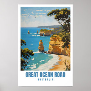 Great Ocean Road Australia Vintage Poster