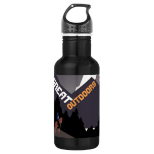 Great Outdoors Retro Montana Travel Advert 532 Ml Water Bottle