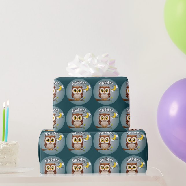 Great!, Owl  Wrapping Paper (Party Gifts)