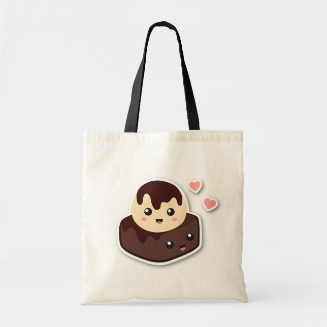 Great pair of Vanilla Ice Cream and Brownie Tote Bag (Front)