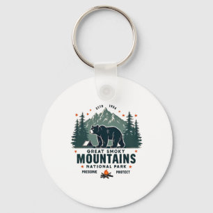 Great Park Smoky Mountains Bear Hiking Adventure Key Ring