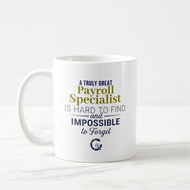 Great Payroll Specialist Personalized Name Gift Coffee Mug (Left)