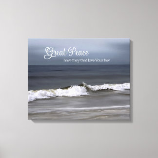 Great peace have they that love canvas print