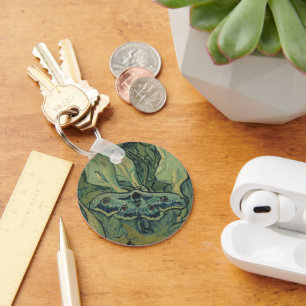 Great Peacock Moth by Vincent van Gogh Key Ring