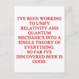 great phisics joke postcard