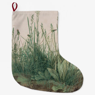 Great Piece of Turf (by Albrecht Dürer) Large Christmas Stocking