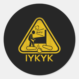 Great Pinball Player Dad Fathers Day Iykyk  Classic Round Sticker