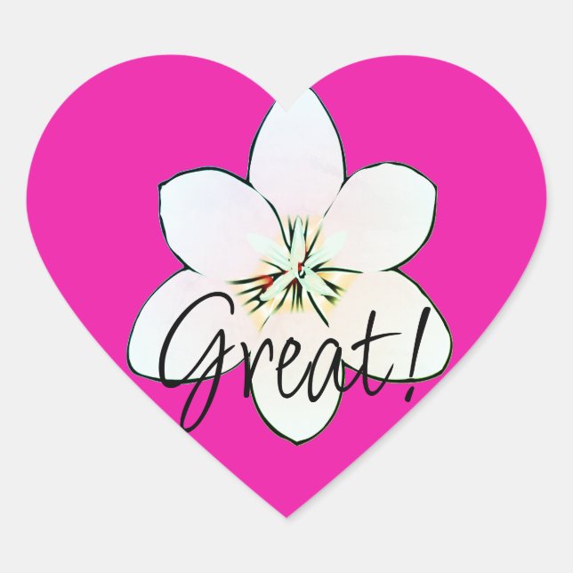Great Pink Flower Stickers (Front)