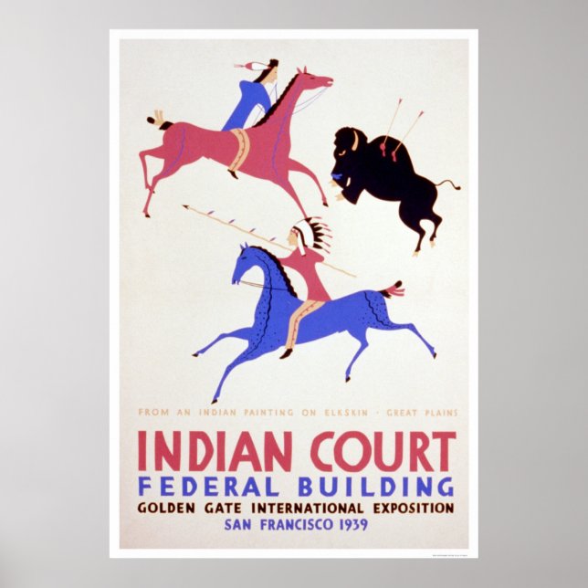 Great Plains Indian 1939 WPA Poster (Front)