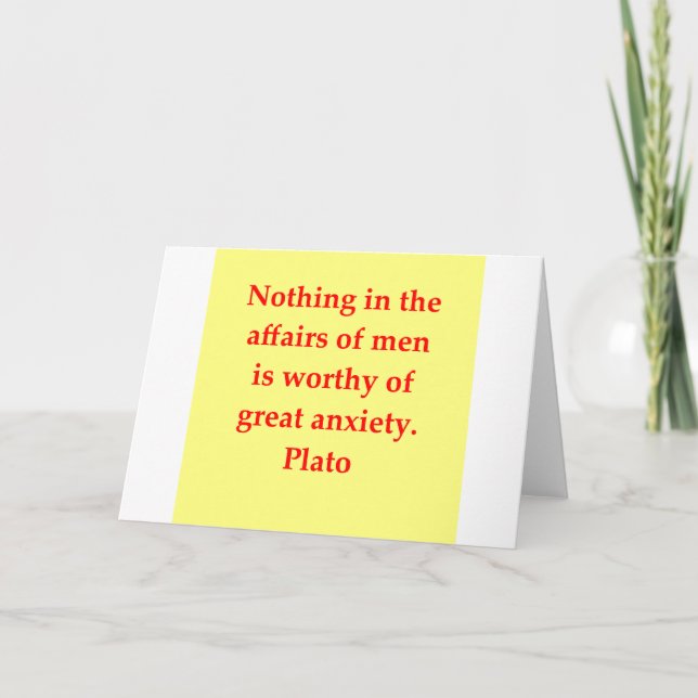 great plato quote card (Front)