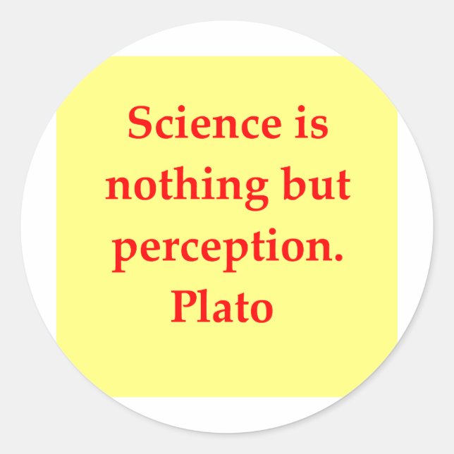 great plato quote classic round sticker (Front)