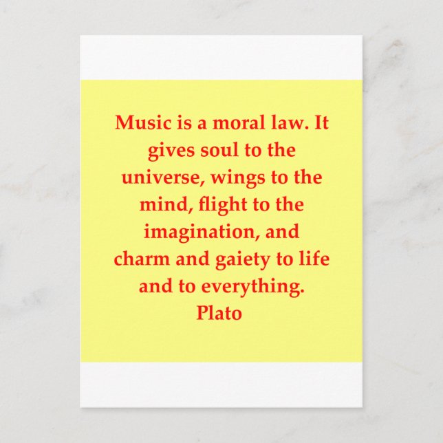 great plato quote postcard (Front)