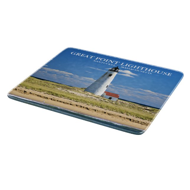 Great Point Lighthouse Nantucket MA Cutting Board (Corner)