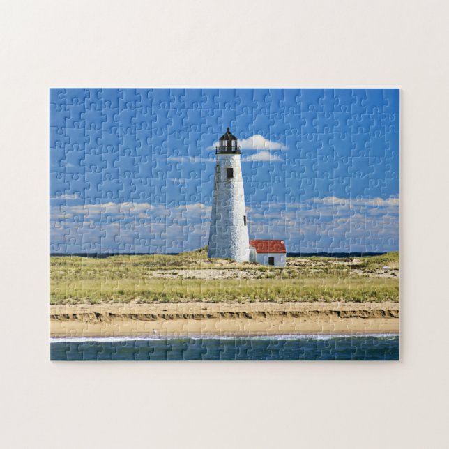 Great Point Lighthouse Nantucket MA Jigsaw Puzzle (Horizontal)