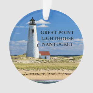 Great Point Lighthouse Nantucket MA Ornament