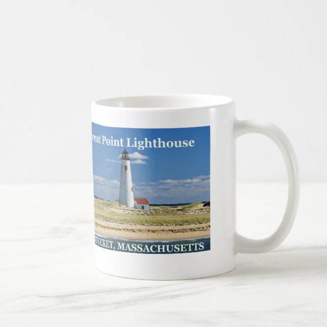Great Point Lighthouse, Nantucket Mass Mug (Right)