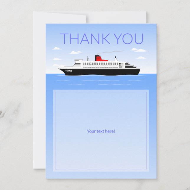 Great Pool Party Thank You Card (Front)