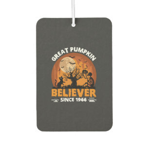 Great Pumpkin Believer Since Halloween Skeleton Ca Car Air Freshener