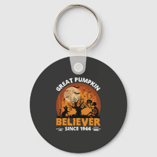 Great Pumpkin Believer Since Halloween Skeleton Ca Key Ring