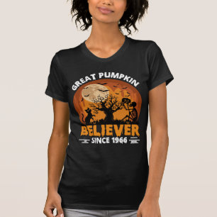 Great Pumpkin Believer Since Halloween Skeleton Ca T-Shirt