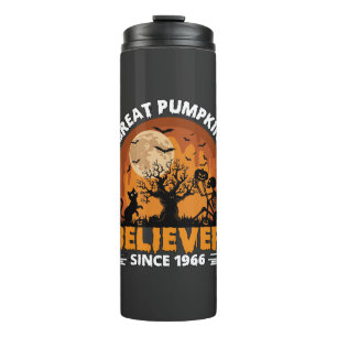Great Pumpkin Believer Since Halloween Skeleton Ca Thermal Tumbler