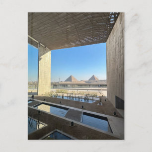 Great pyramid view from Grand Egyptian museum Postcard