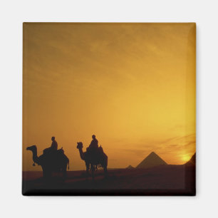 Great Pyramids of Giza, Egypt at sunset Magnet