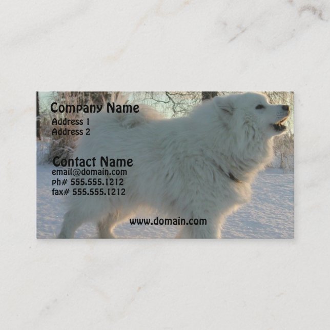 Great Pyreneees Business Card (Front)