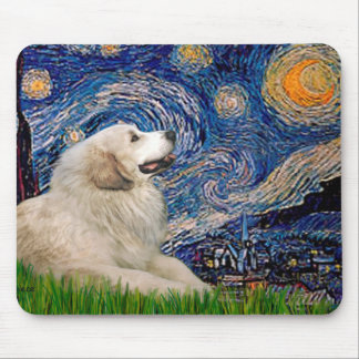 Great Pyrenees 2 - Starry Night Mouse Mat