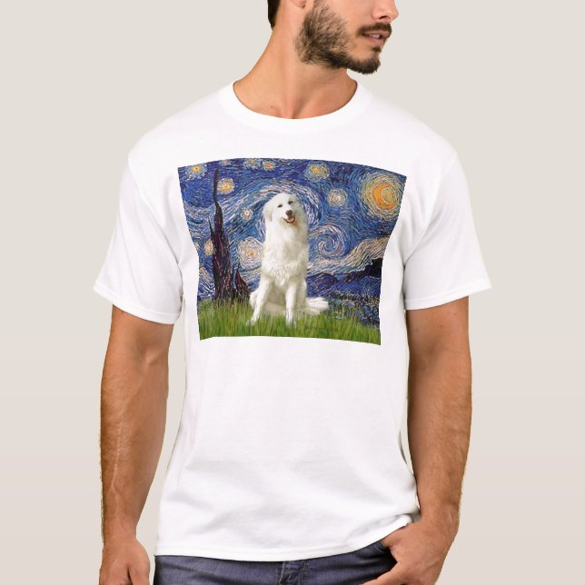 Great Pyrenees 3 - Starry Night T-Shirt (Front)