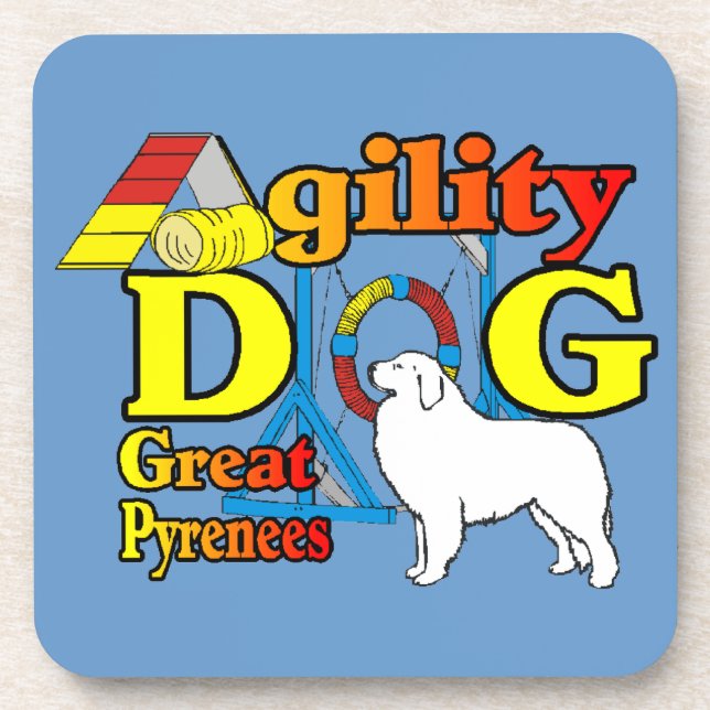 great_pyrenees_agility coaster (Front)