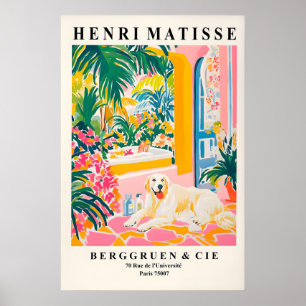 Great Pyrenees Art Print, Matisse Style Dog in Poster
