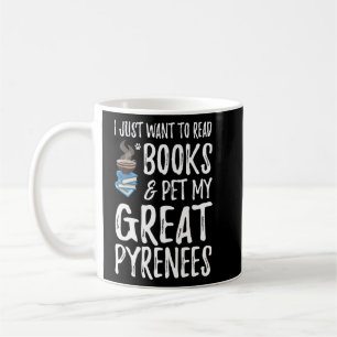 Great Pyrenees Avid Book Reader Book Funny Dog Mum Coffee Mug
