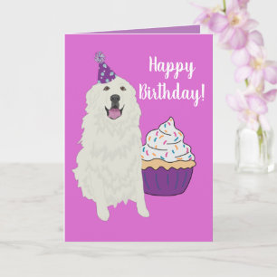 Great Pyrenees Birthday Folded Greeting Card