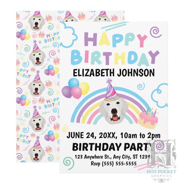Great Pyrenees Birthday Invitation (Creator Uploaded)