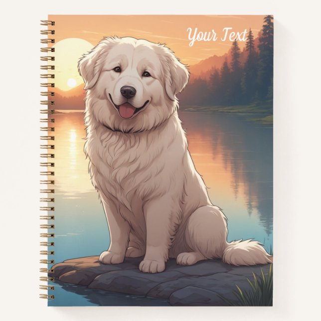Great Pyrenees by Lake Notebook (Front)