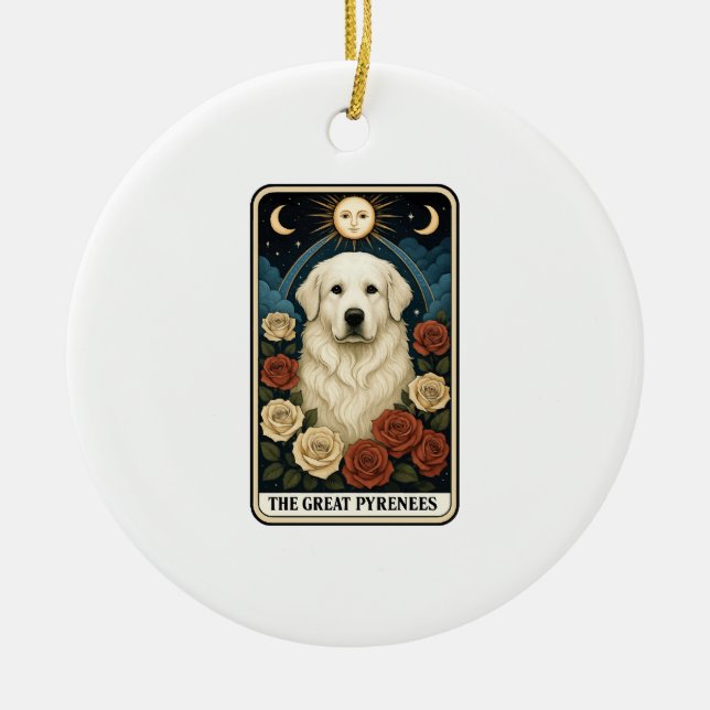 Great Pyrenees Ceramic Tree Decoration (Front)