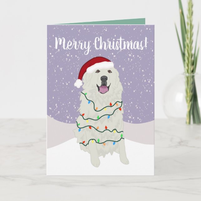 Great Pyrenees Christmas  Card (Front)