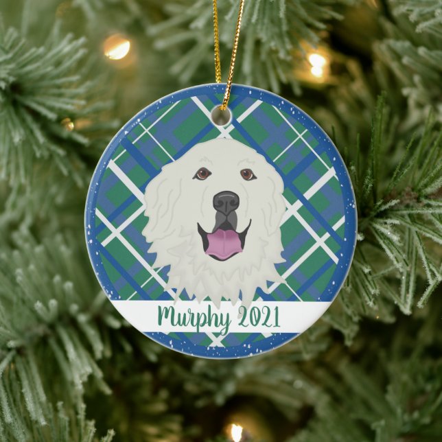 Great Pyrenees Christmas Ceramic Tree Decoration (Tree)