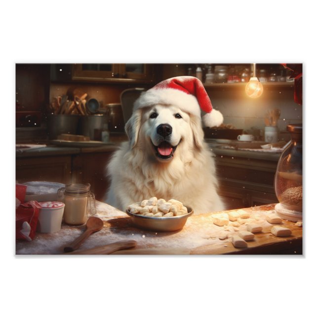 Great Pyrenees Christmas Cookies Festive Holiday Photo Print (Front)