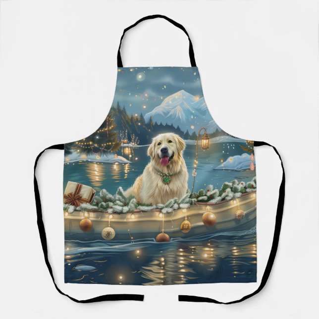 Great Pyrenees Christmas Festive Voyage Apron (Front)