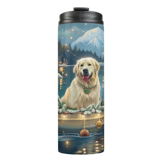 Great Pyrenees Christmas Festive Voyage Thermal Tumbler (Front)