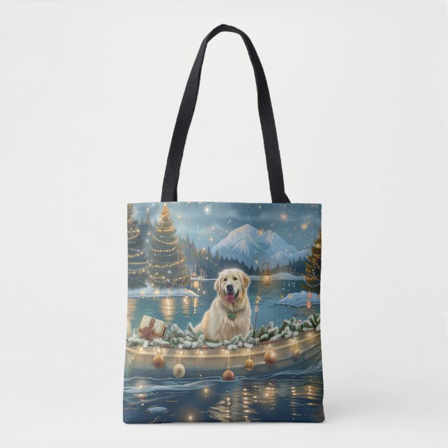 Great Pyrenees Christmas Festive Voyage Tote Bag (Front)