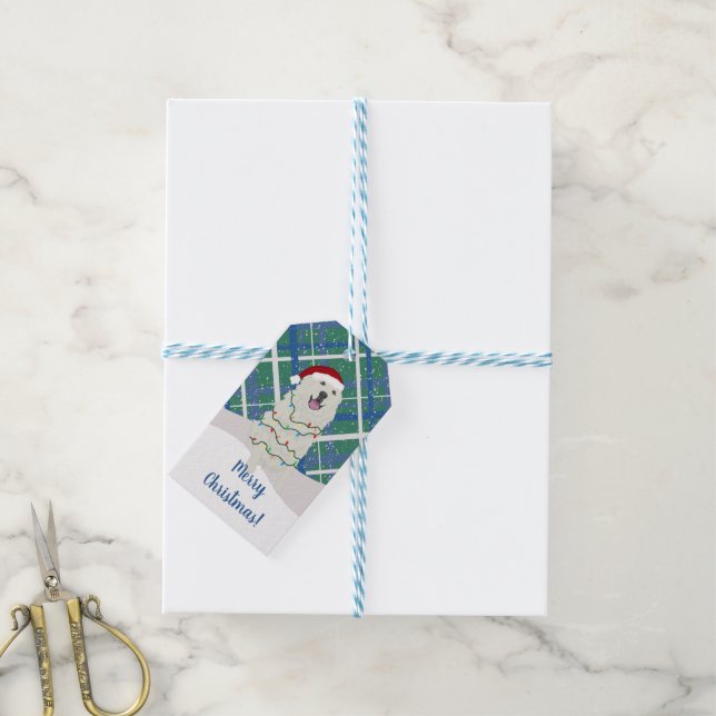 Great Pyrenees Christmas  Gift Tags (With Twine)