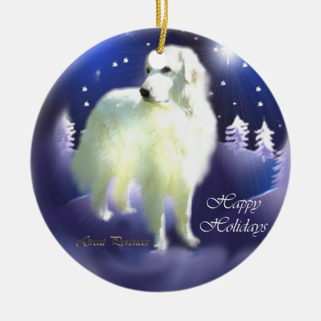 Great Pyrenees Christmas Gifts Ornament (Front)