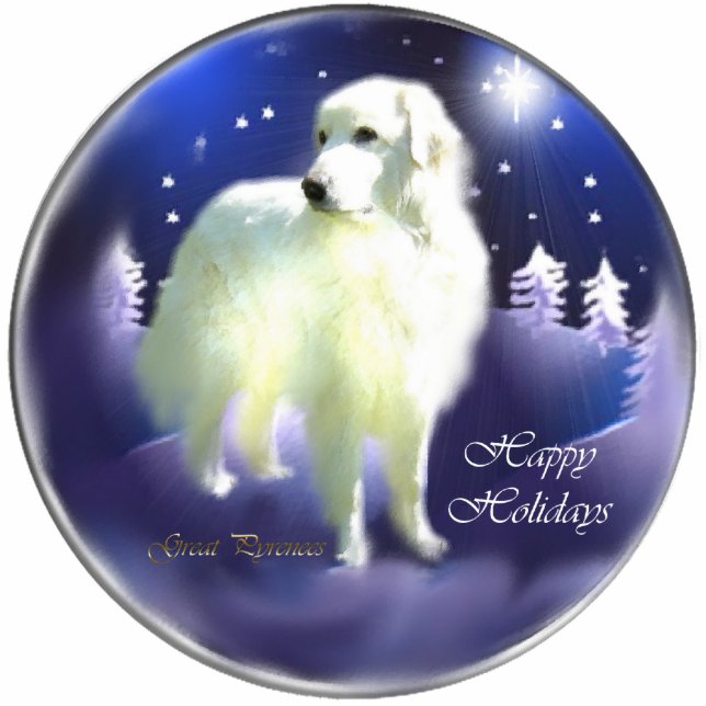 Great Pyrenees Christmas Gifts Photo Sculpture Decoration (Front)