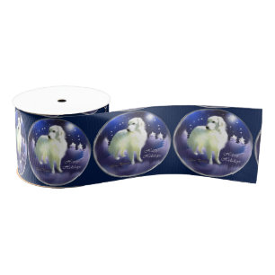 Great Pyrenees Christmas Grosgrain Ribbon