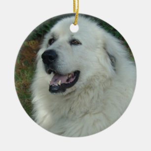Great Pyrenees CHRISTMAS ORNAMENT PORTRAIT
